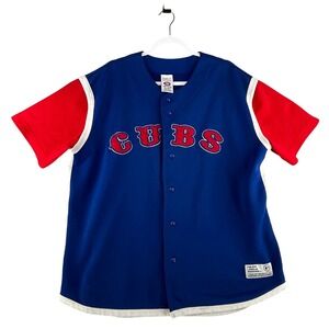 Vintage‎ True Fan Chicago Cubs Baseball Jersey Mens X-Large Blue Red White MLB